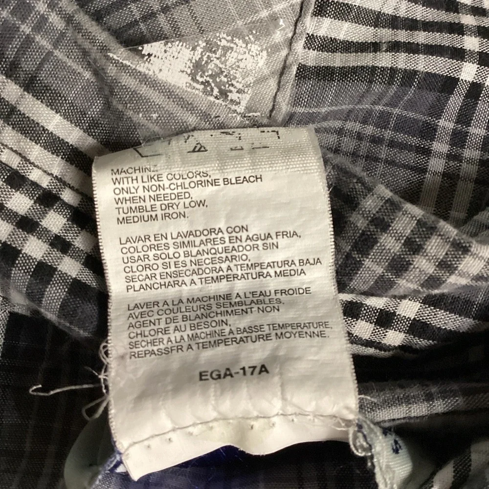 WRANGLER Men's (Size XXL) Short Sleeve Collared Pearl Snap Plaid Shirt‎ 42S